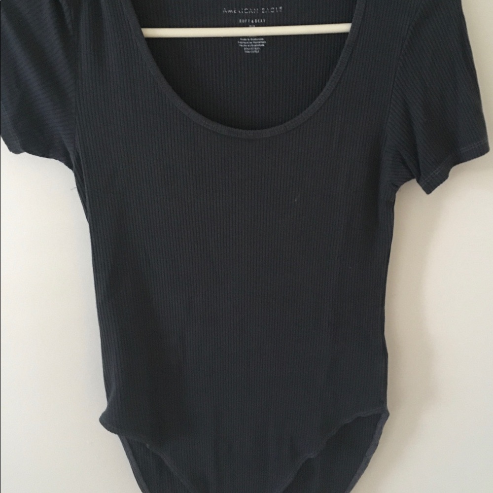 Dark blue American Eagle ribbed bodysuit M